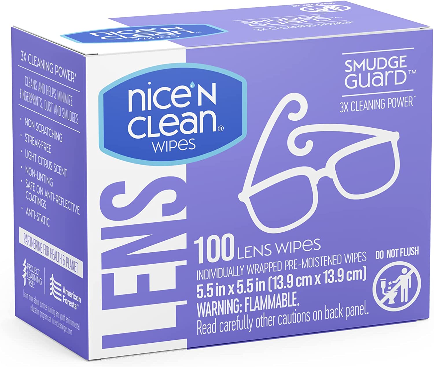 Glasses Wipes Lens Cleaner Lens Wipes for Eyeglasses - 100 Pre-moistened  Individually Wrapped Wipes for Eye Glasses, Electronics, Phone, Computer